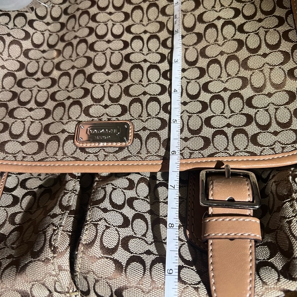 Coach CC messenger crossbody bag. Leather and canvas. Great condition. - Picture 10 of 11